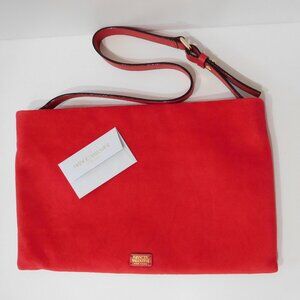 FRANCES VALENTINE ~ RED VELOUR POOCH BAG ~ velvet